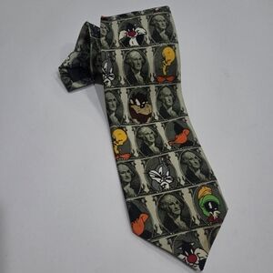 1997 Looney Tunes Character Print Tie